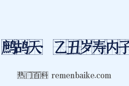 鹧鸪天·乙丑岁寿内子是什么意思的图片